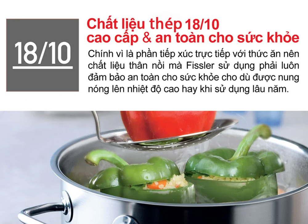 Bộ nồi Fissler Original Profi chất liệu thép an toàn