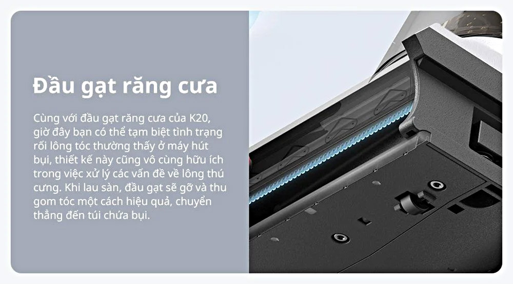 Đầu gạt răng cưa giúp thu gom lông, tóc 