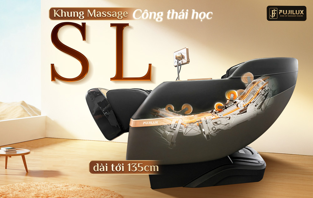 Fuji Luxury JP-8000 trang bị khung massage SL 