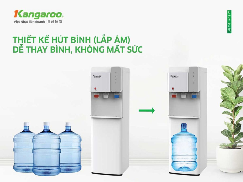 Kangaroo KG63A3 thiết kế hút bình lắp âm