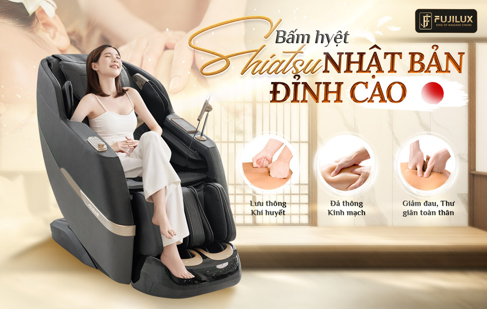 Liệu pháp Shiatsu ghế massage JP-8000