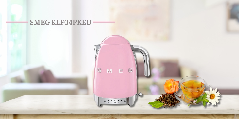 Lớp vỏ bọc ngoài của Smeg KLF04PKEU (535.44.046) được phối tông màu hồng bóng bẩy