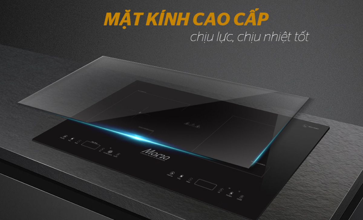 Mặt kính cao cấp, có khả năng chịu nhiệt tốt