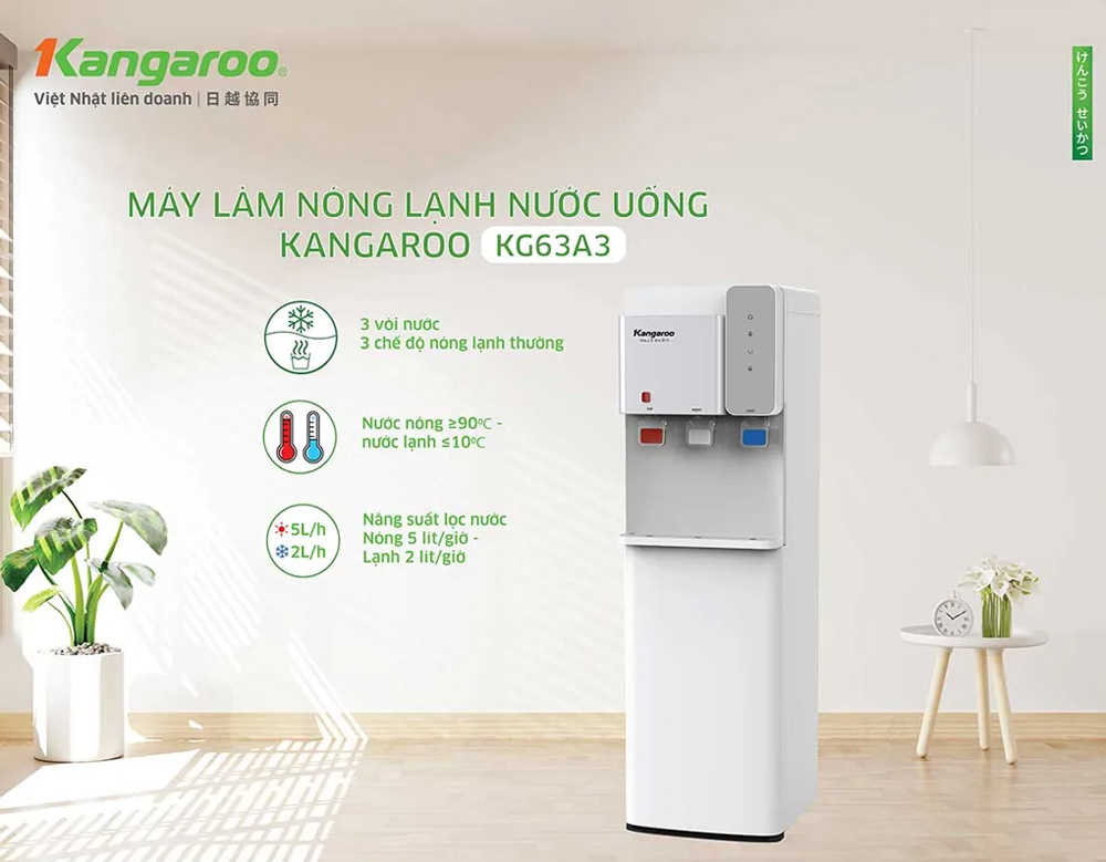 Máy làm nóng lạnh nước uống Kangaroo KG63A3