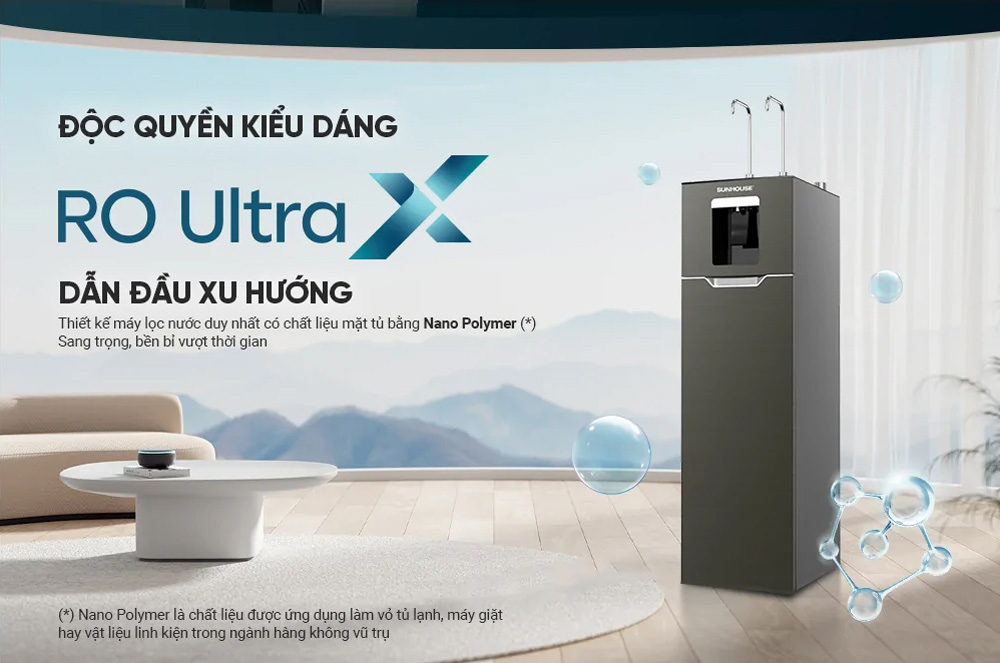 Máy lọc nước RO nóng nguội lạnh Hydrogen Sunhouse UltraX SHA76688SH 11 lõi