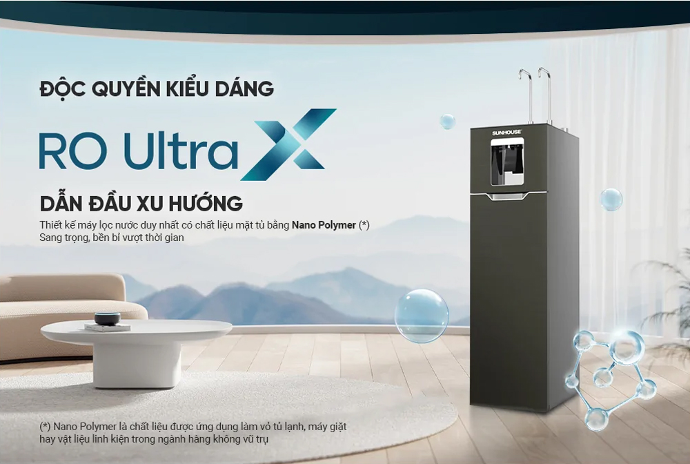 Máy lọc nước RO nóng nguội lạnh Hydrogen Sunhouse UltraX SHA76658SH 11 Lõi