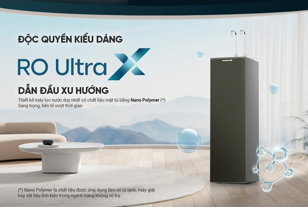 Máy lọc nước RO nóng nguội lạnh Hydrogen Sunhouse UltraX SHA76601SH 11 lõi 