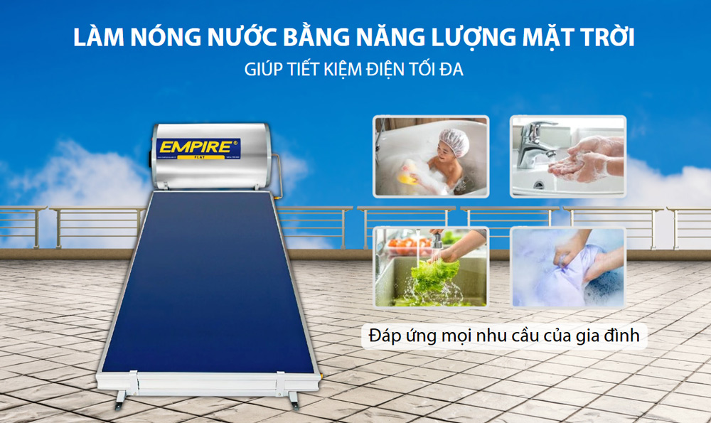 Máy nước nóng Empire E-PLAT 200 tiết kiệm điện tối đa