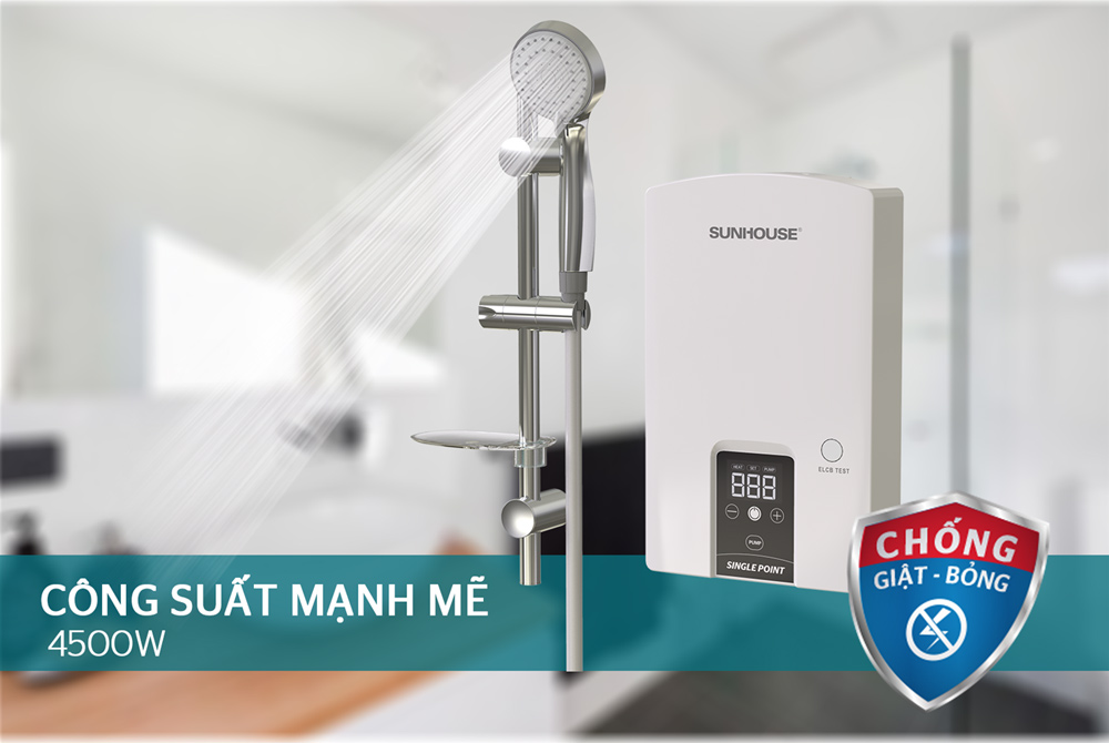 Máy nước nóng Sunhouse SHA-9453EP công suất 4500W