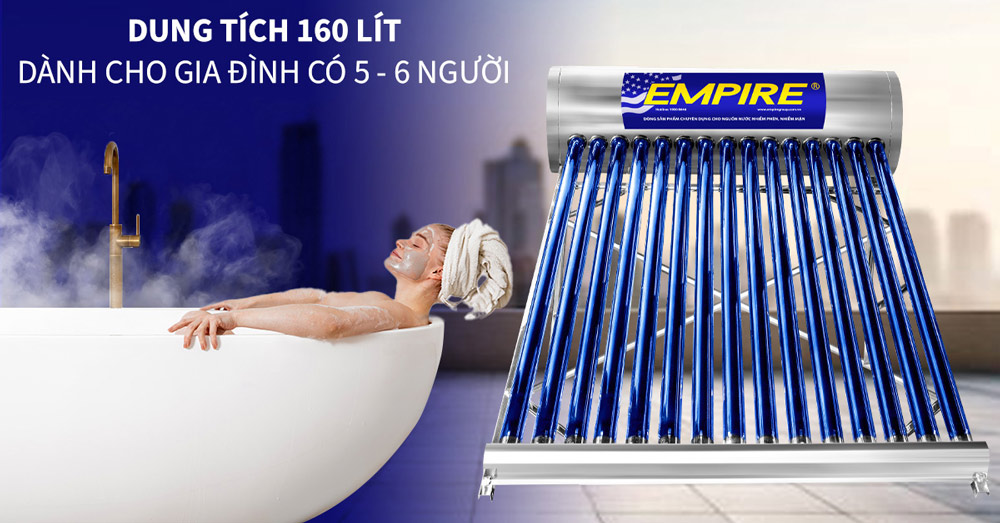 Máy nước nóng Empire PPR 1516 dung tích 160 lít