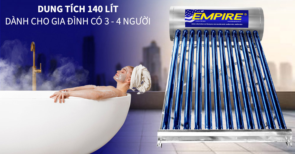 Máy nước nóng Empire PPR 1214 dung tích 140 lít