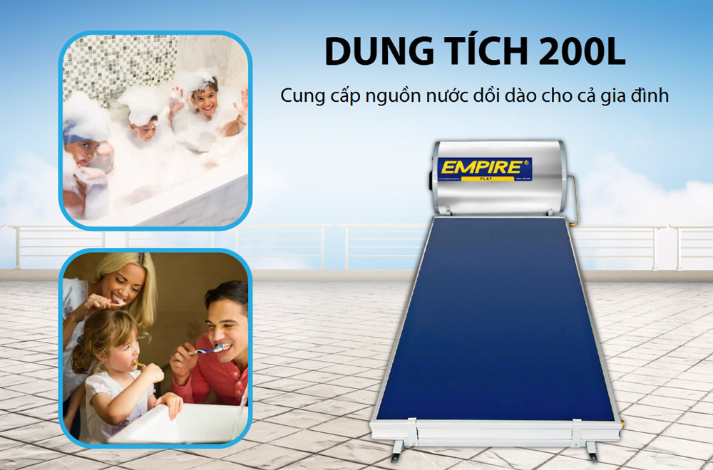 Máy nước nóng Empire E-PLAT 200 dung tích 200 lít