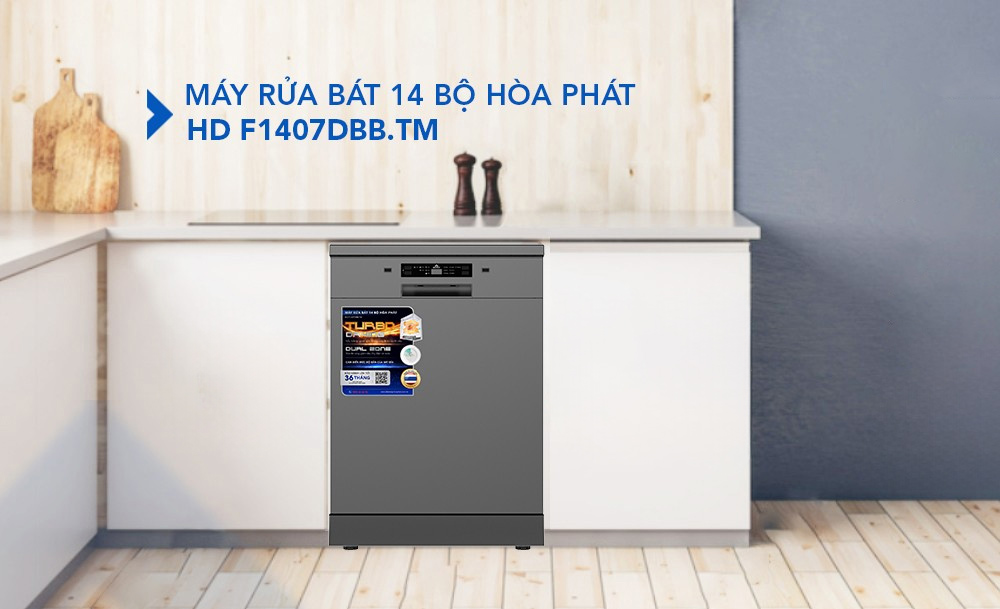 Máy rửa bát Hòa Phát 14 Bộ HD F1407DBB.TM