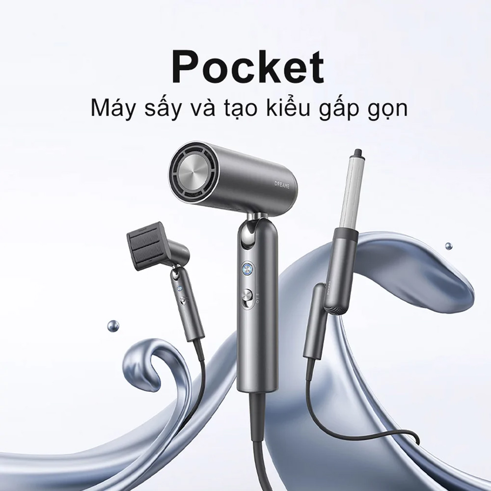 Máy sấy tóc Dreame AHD51 Hair Pocket màu xám