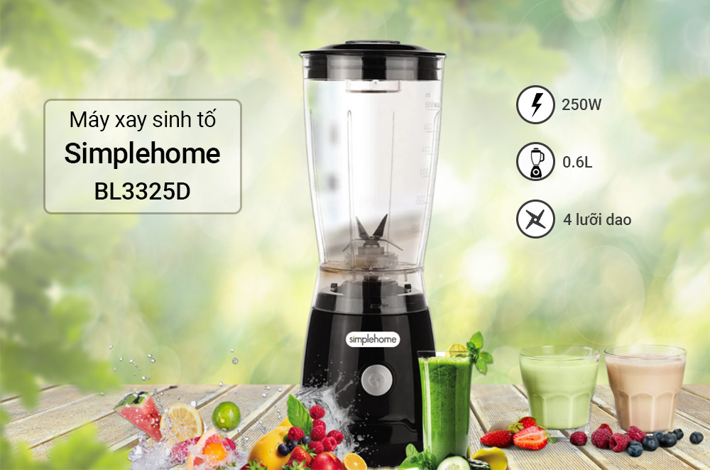 Máy xay sinh tố Simplehome BL3325D 0.6 Lít