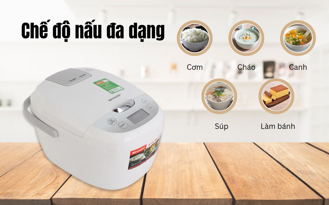 Sharp KS-COM185EV-SL có chế độ nấu đa dạng