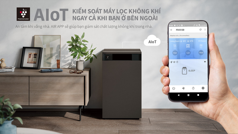 Sharp FX-S120V-H kết nối với Air App