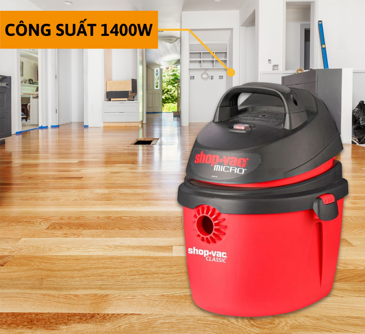 Shop-Vac 58912204 công suất 1400W cùng bộ lọc HEPA