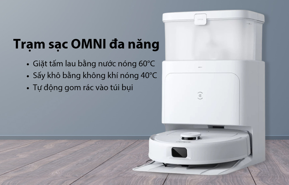 Trạm sạc Ecovacs N30 Pro Omni đa năng