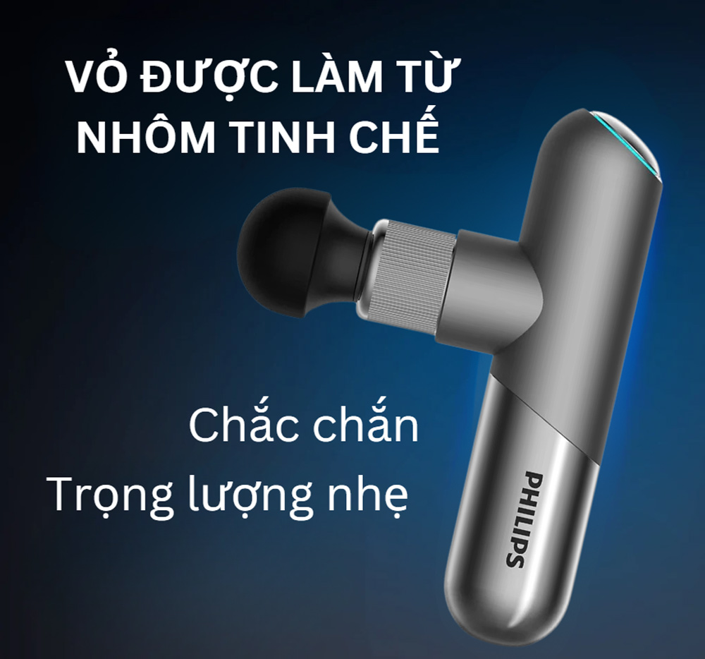 Vỏ máy Philips PPM7501 làm từ nhôm tinh chế