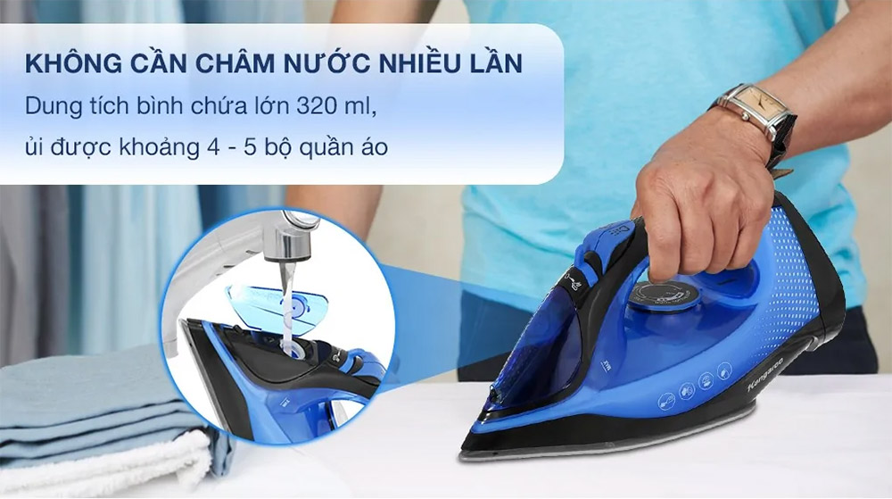 Bàn ủi 2 chế độ, ủi khô và ủi hơi nước