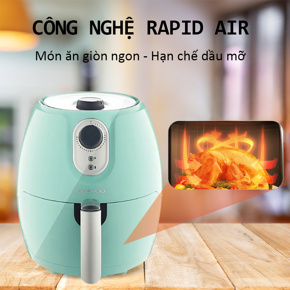 Công nghệ Rapid Air nồi chiên Daewoo DEF-DM550 