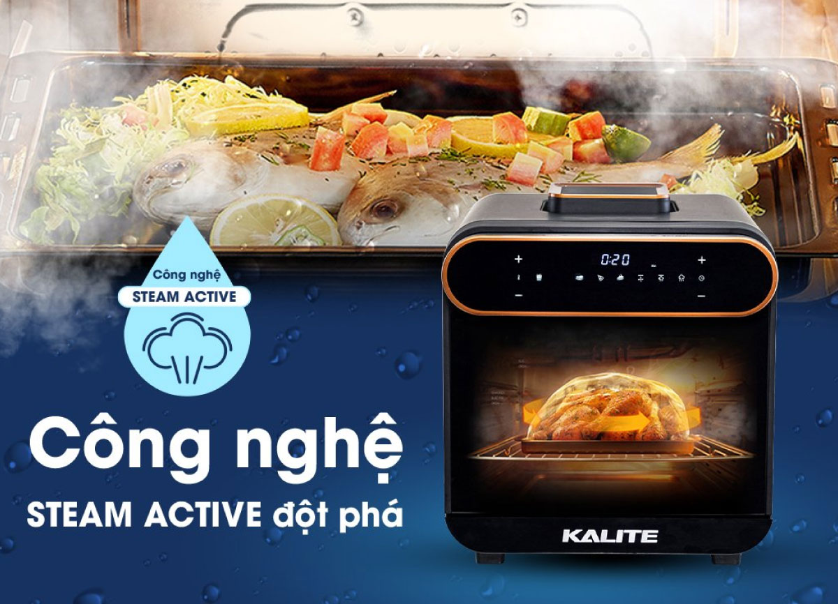 Công nghệ Steam Active làm chín thực phẩm nhanh, giữ trọn dưỡng chất