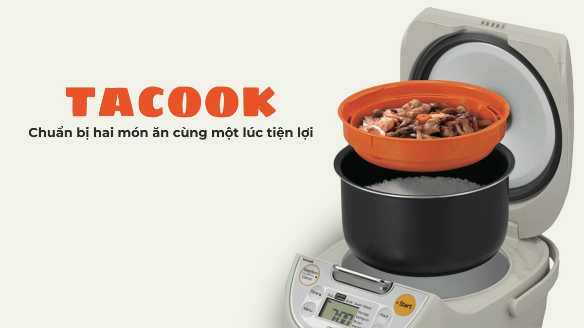 Công nghệ Tacook cho phép nấu 2 món đồng thời