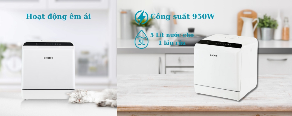 Công suất và lượng nước tiêu thụ của Kochi DW-C300VN