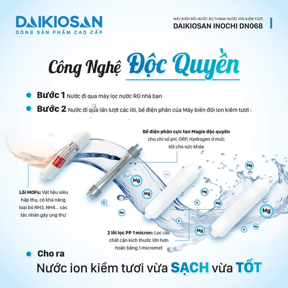 Daikiosan DN068 trang bị hệ thống lọc ưu việt