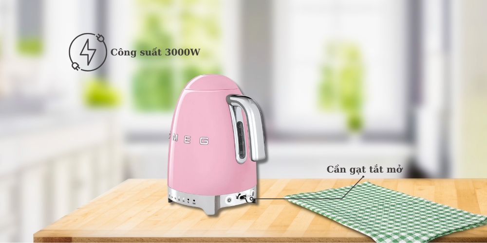 Đun sôi nhanh chóng với công suất mạnh mẽ 3000W