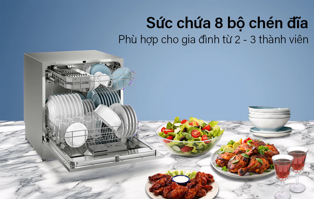 Electrolux EFC3862MS 8 bộ chén đĩa