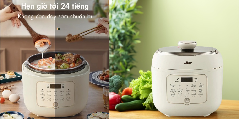 Hẹn giờ lên tới 24 tiếng giúp bạn chủ động hơn trong việc nấu nướng