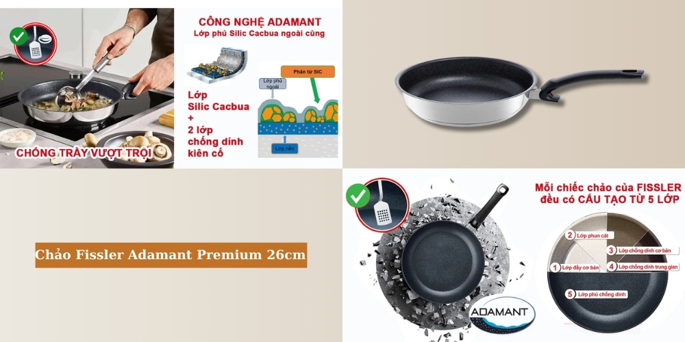 Khả năng chống dính của chảo Fissler Adamant Premium