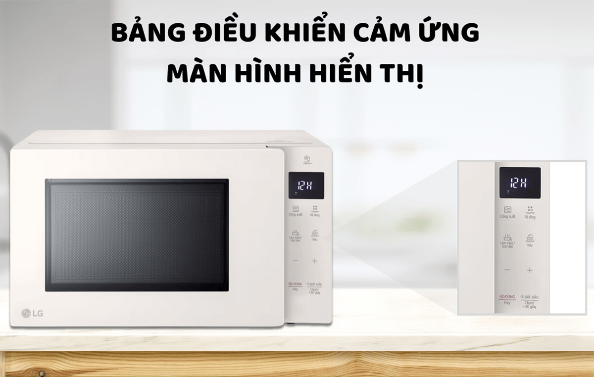 LG MS2535GIK sử dụng bảng điều khiển cảm ứng