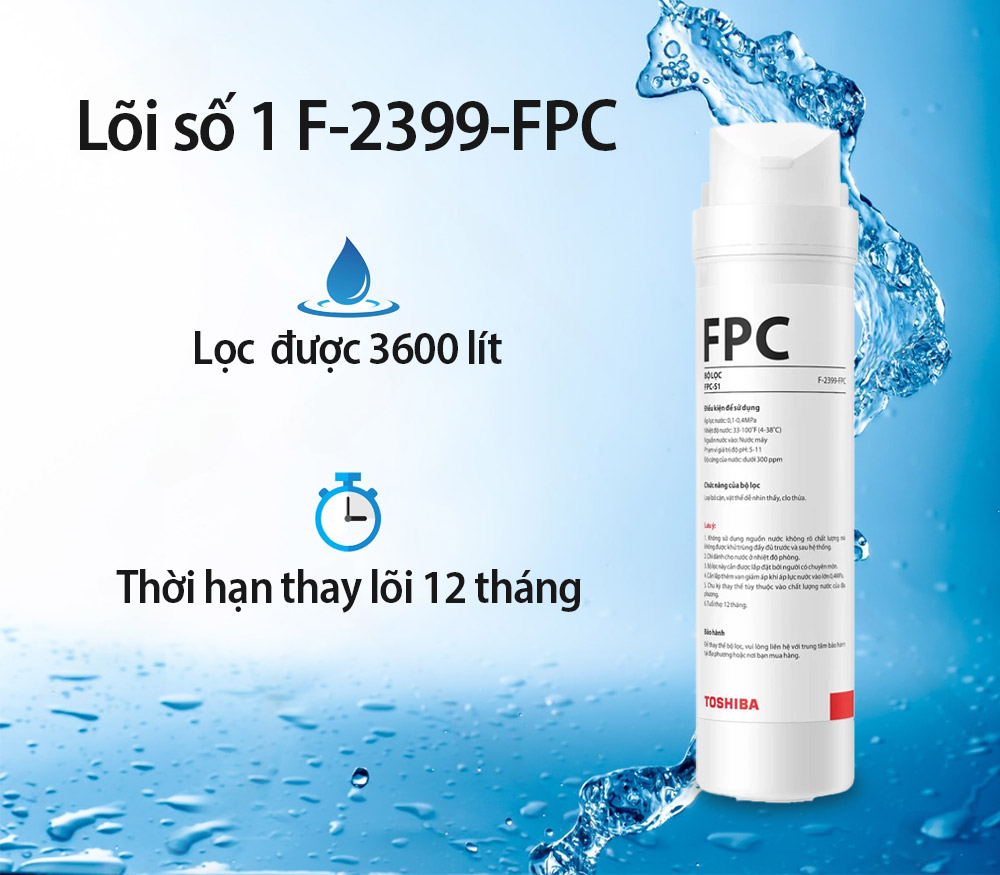 Lõi số 1 F-2399-FPC lọc được 3600 lít