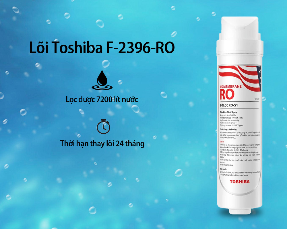 Lõi Toshiba F-2396-RO lọc được 7200 lít