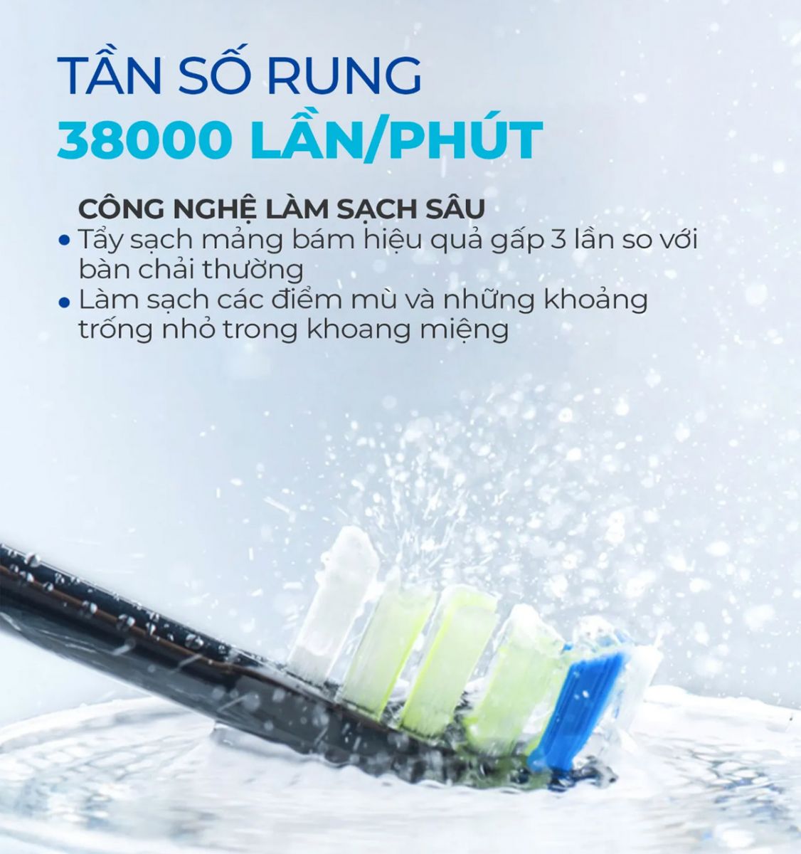 Magic B-25 trang bị công nghệ làm sạch sâu với tần số rung cao