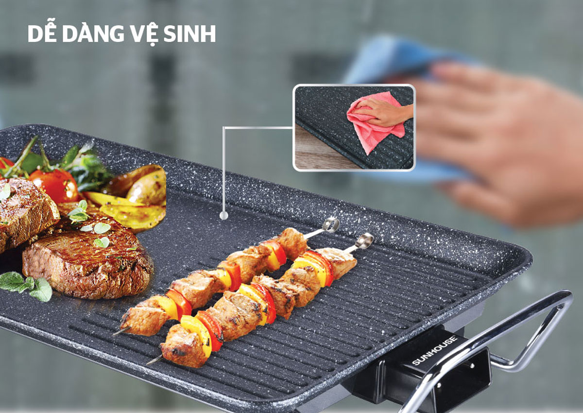 Mặt bếp bằng hợp kim nhôm phủ lớp chống dính