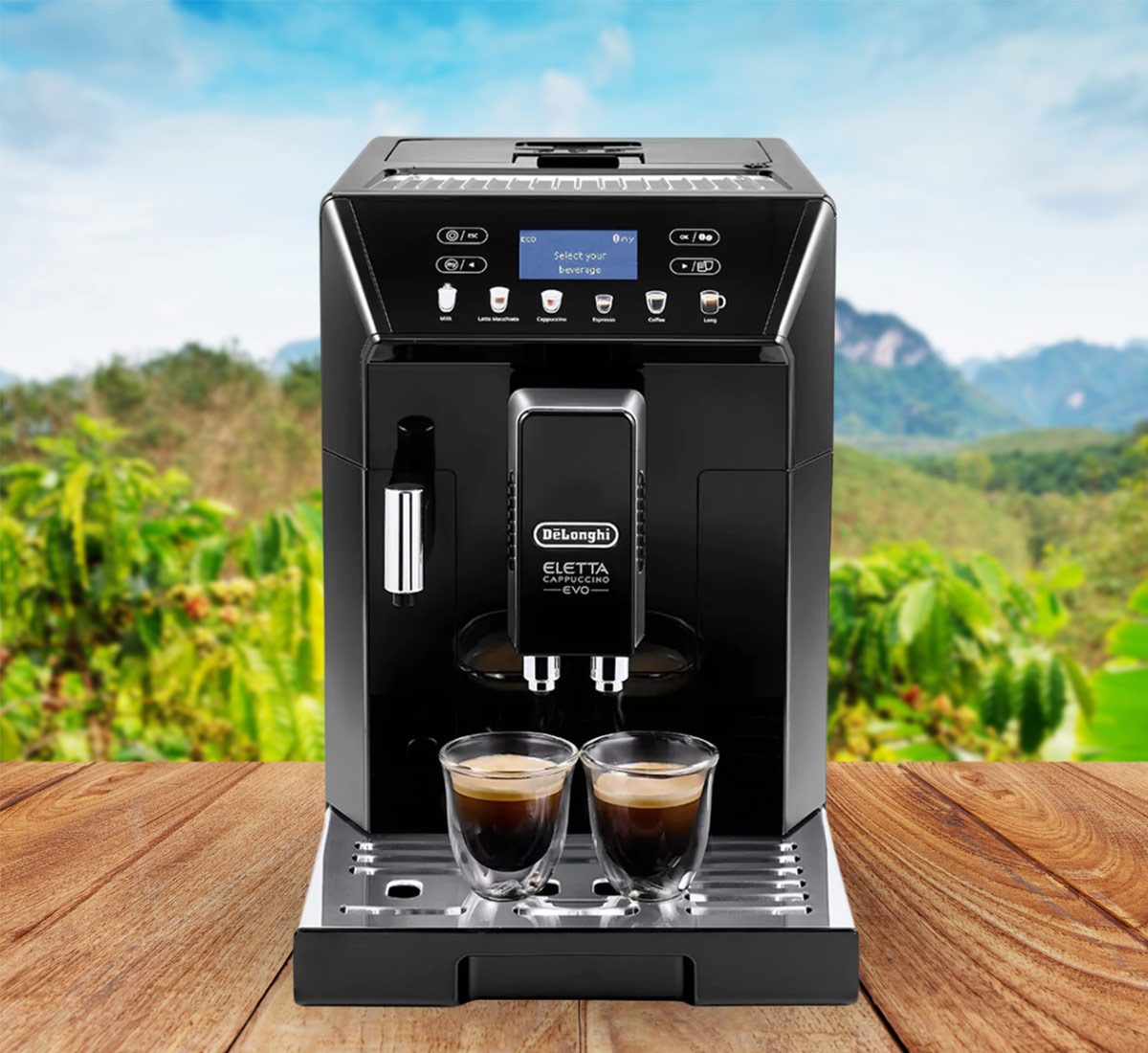 Máy pha cà phê Delonghi ECAM46.860.B thiết kế sang trọng