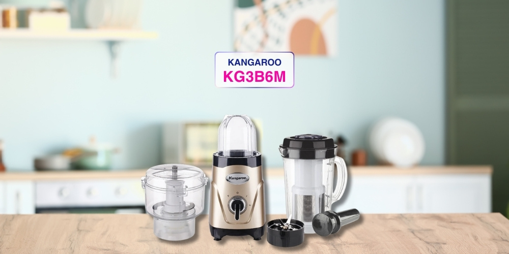 Máy Xay Kangaroo KG 3B6M có thiết kế hiện đại và nhỏ gọn