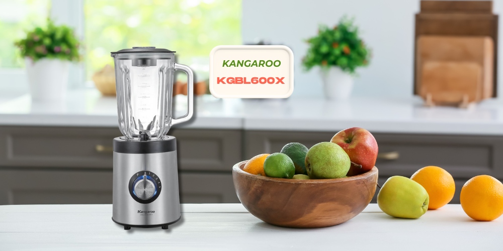 Máy xay sinh tố Kangaroo KGBL600X có kiểu dáng hiện đại và chất liệu cao cấp