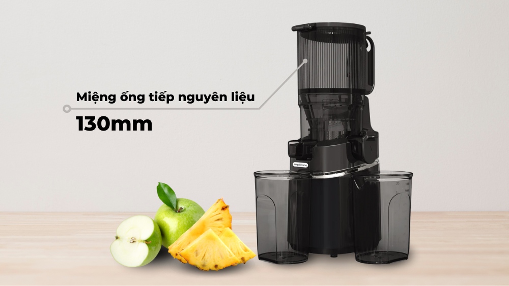 Kích thước họng ép của máy lớn 130mm