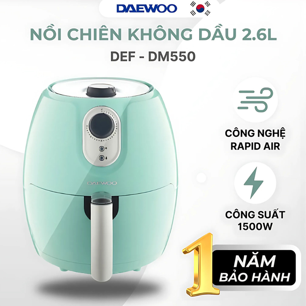 Nồi chiên không dầu Daewoo DEF-DM550