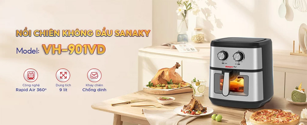 Nồi chiên không dầu Sanaky VH-901VD 9 lít