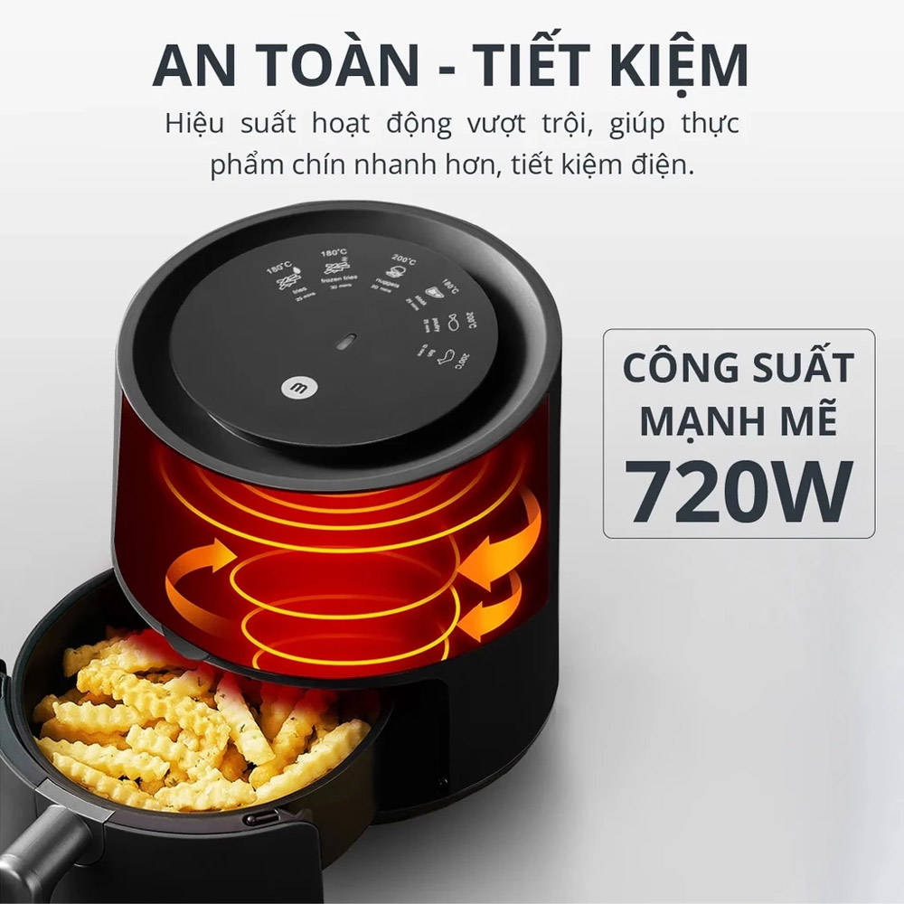 Nồi chiên Mishio MK320 công suất 720W