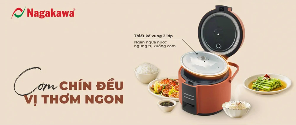 Nồi cơm điện Nagakawa NAG0143 1.8 lít