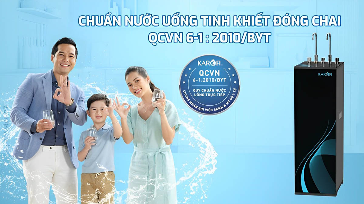 Nước lọc đạt chuẩn, an toàn cho sức khỏe