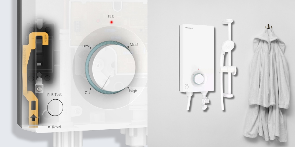 Panasonic DH-3VS1VW được trang bị Cầu dao chống rò điện (ELB)