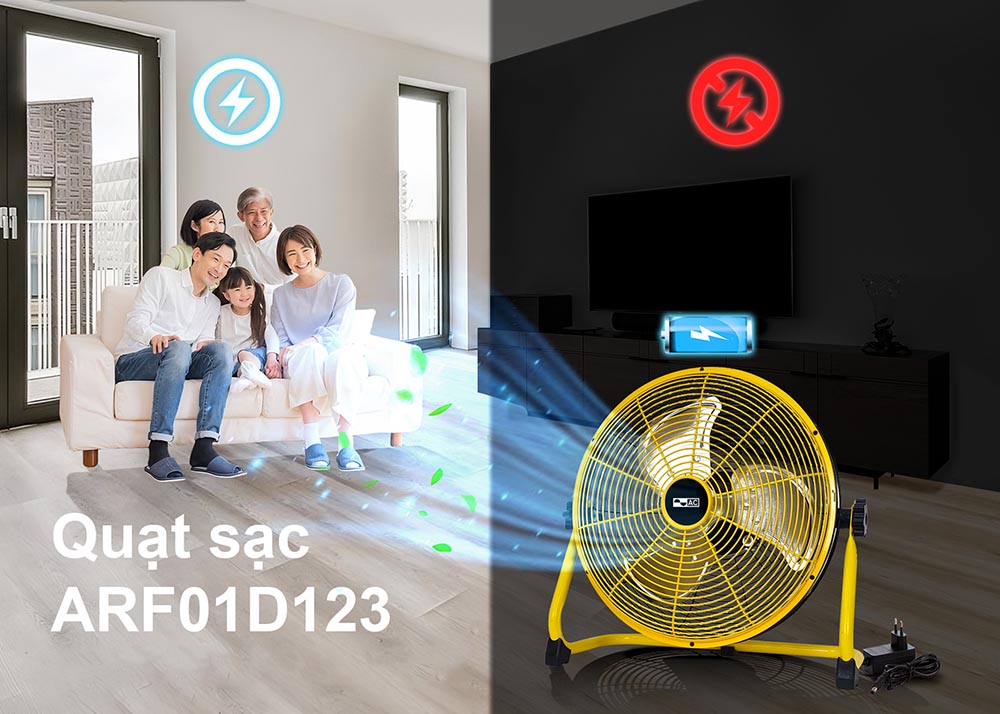 Quạt sạc 12W AC ARF01D123